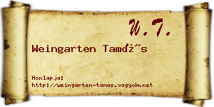 Weingarten Tamás névjegykártya
