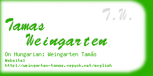 tamas weingarten business card