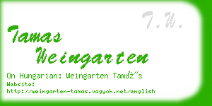 tamas weingarten business card